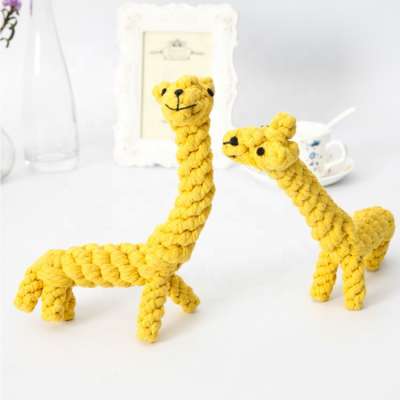 2020 Amazon Yarn Giraffe Durable Molar Pet Dog Toy For Tooth Cleaning